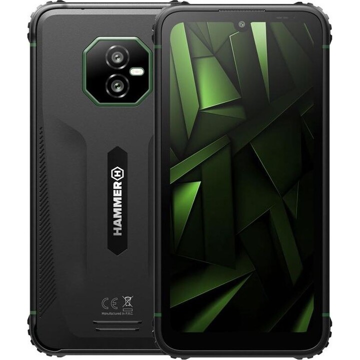 Telemóvel resistente Hammer Ranger 4G 6 - 128 GB preto - verde
