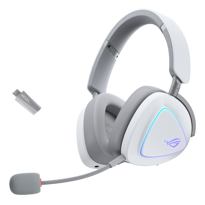 Cuffie da gioco ASUS ROG Delta II wireless bianche