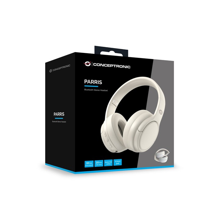 Écouteurs Conceptronic Parris03C sans fil, blancs