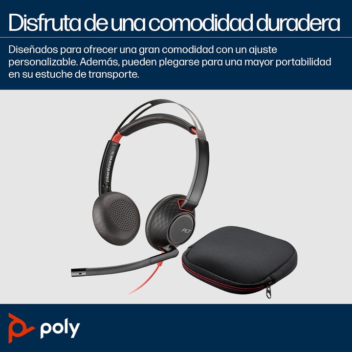 Écouteurs Poly Blackwire 5220 noirs