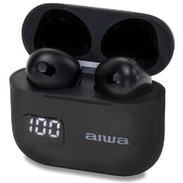 Aiwa EBTW-100BK Casque Bluetooth avec étui de chargement / Autonomie 3h / Noir