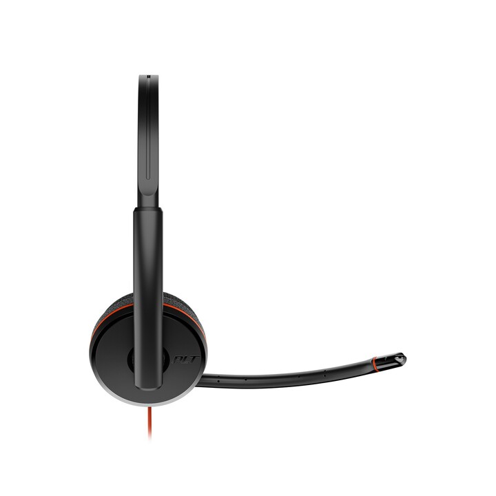 Cuffie Poly Blackwire 3220 stereo USB-C nere + adattatore USB-C-A (confezione sfusa)