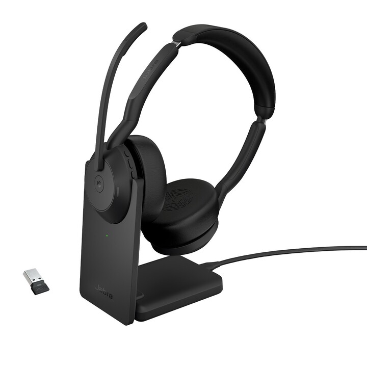 Jabra Evolve2 55 ms Stereo-Funkkopfhörer, schwarz