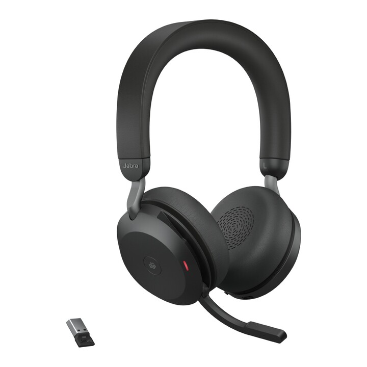 Auscultadores Jabra Evolve2 75 ms estéreo sem fios, pretos