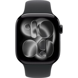 Smartwatch apple watch s11 gps + cellular 42mm jet black aluminium case  black sport band -  s - m
