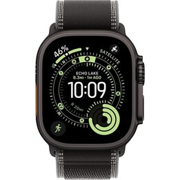 Smartwatch apple watch ultra 3 gps + cellular 49mm black titanium case  black - charcoal trail loop -  s - m