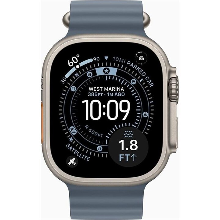 Smartwatch apple watch ultra 3 gps + cellular 49mm natural titanium case  anchor blue ocean band