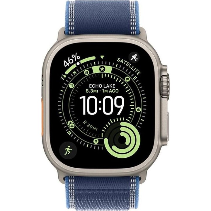 Smartwatch apple watch ultra 3 gps + cellular 49mm natural titanium case  blue - bright blue trail loop -  m - l