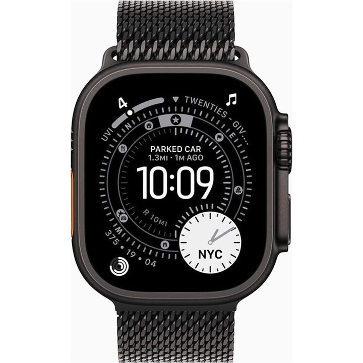 Smartwatch apple watch ultra 3 gps + cellular 49mm black titanium case  black titanium milanese loop -  l