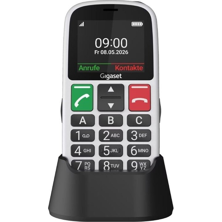 Téléphone portable Gigaset GL30 pour seniors / 4G / Blanc