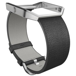 Blaze Correa de reloj Cuero Luxe Negro Grande