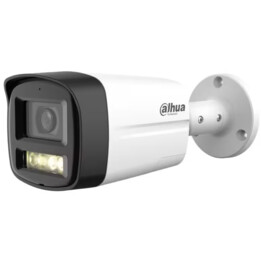 Dahua Hac-Hfw1200tlm-Il-T-0280b, telecamera tubolare HDCVI 4-in-1, 2 m, 1080p, doppia illuminazione LED 40 m/IR 40 m, obiettivo