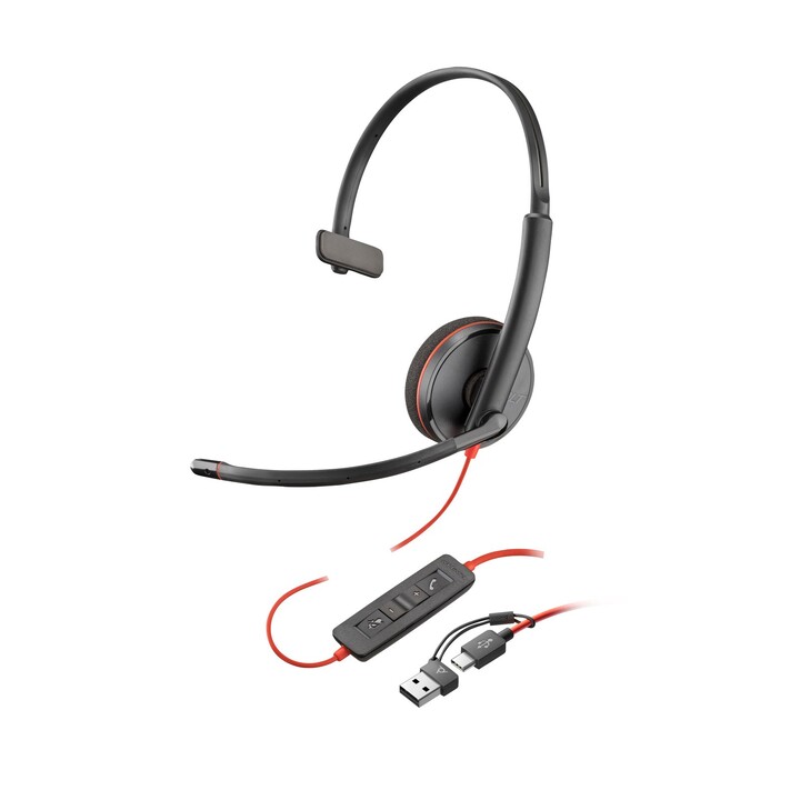 Poly Bw 3210 Mono USB-C HS + USB-C/A Km0