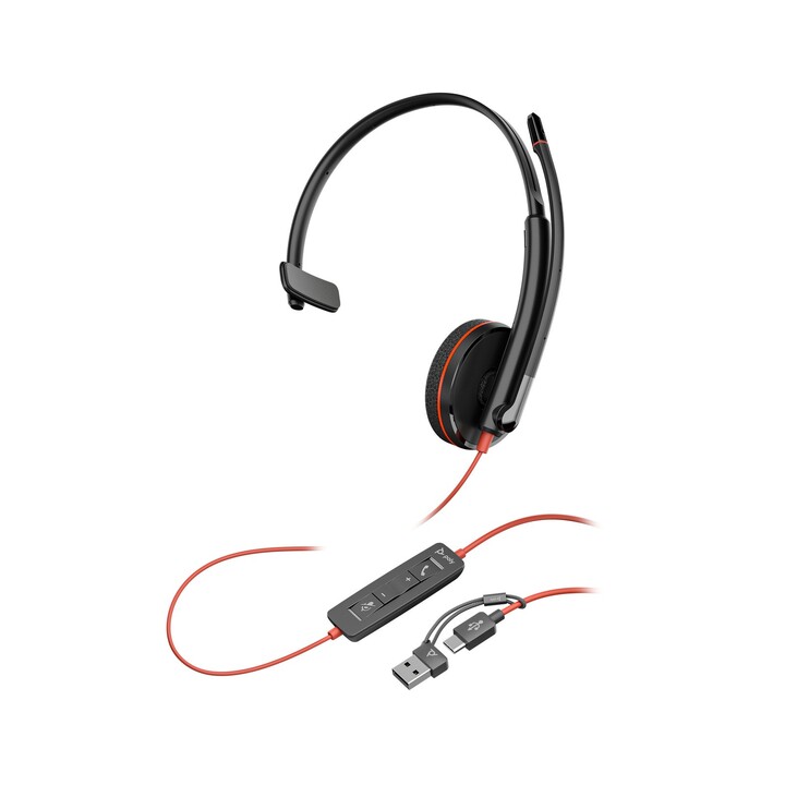 Poly Bw 3210 Mono USB-C HS + USB-C/A Km0