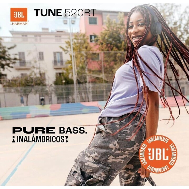 JBL Tune 520BT jbltu520btbeu Wireless On-Ear Headphones Black