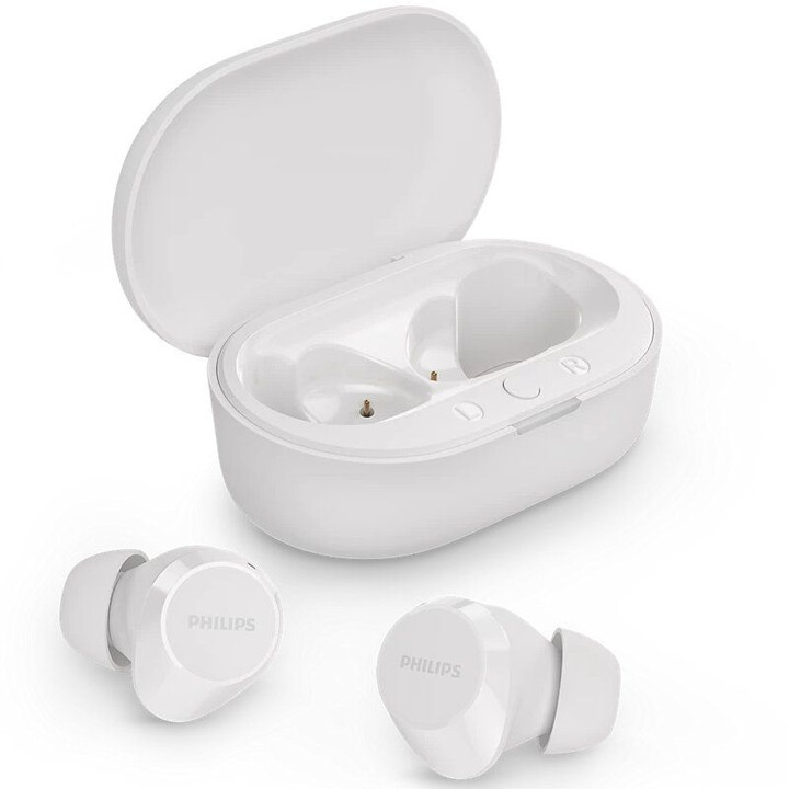 Philips TAT1209 Bluetooth headphones with charging case/ 6h battery life/ White
