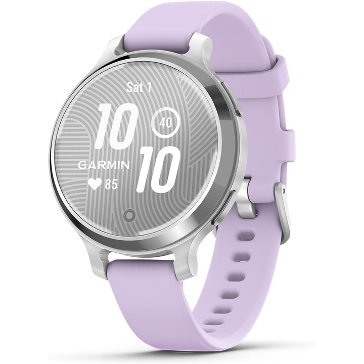 Garmin Lily 2 Active, Fitness Smartwatch Bundle para mujeres, pantalla táctil brillante, GPS incorporado, plata, mora