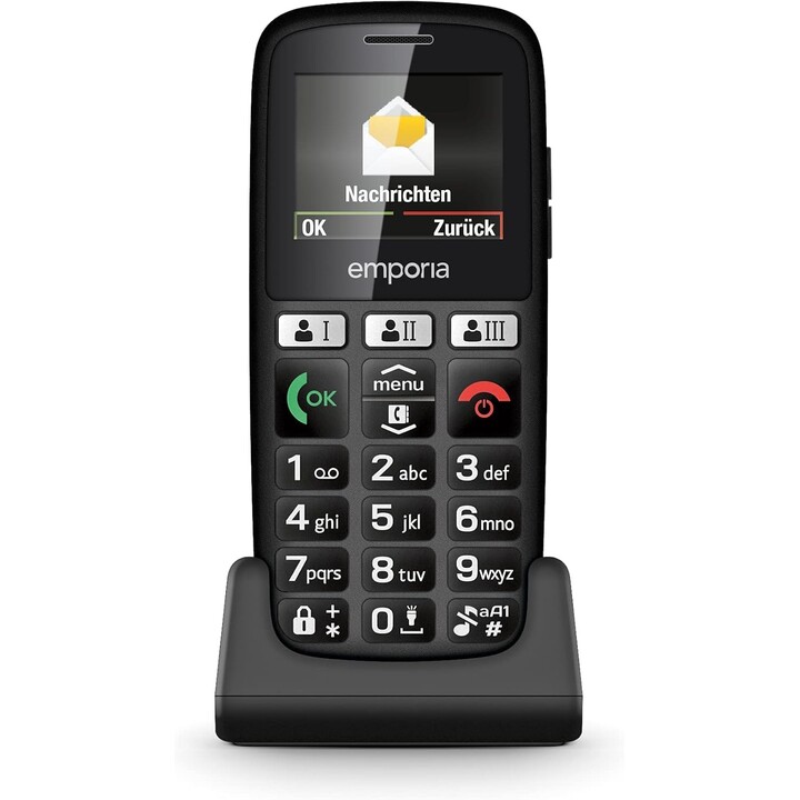 Emporia Happy E30.V3, pantalla de 1.81 pulgadas, negro