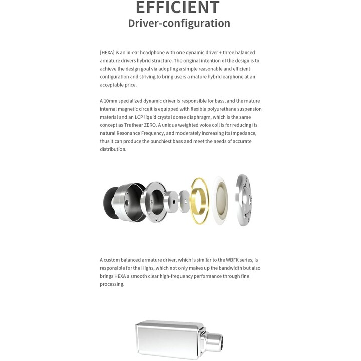TRUTHEAR Hexa Black - Wired Headphones