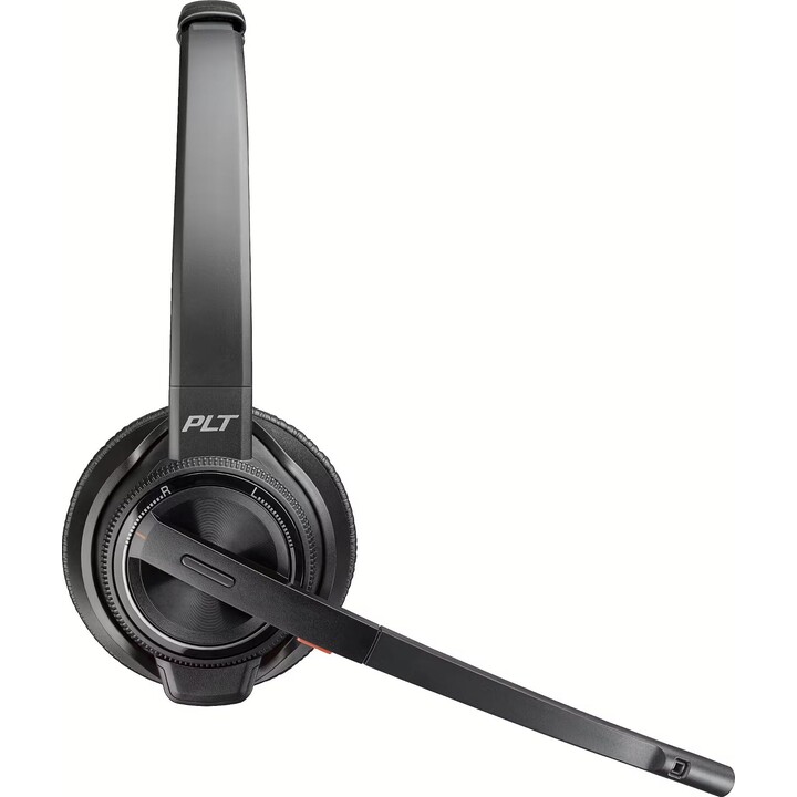 Fone de ouvido sem fio POLY 8220 UC com faixa para escritório/call center, preto