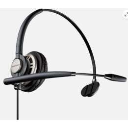 Auriculares con cable - EncorePro HW710 Auricular monoaural + funda de transporte + desconexión rápida POLY, circumaural, negro,