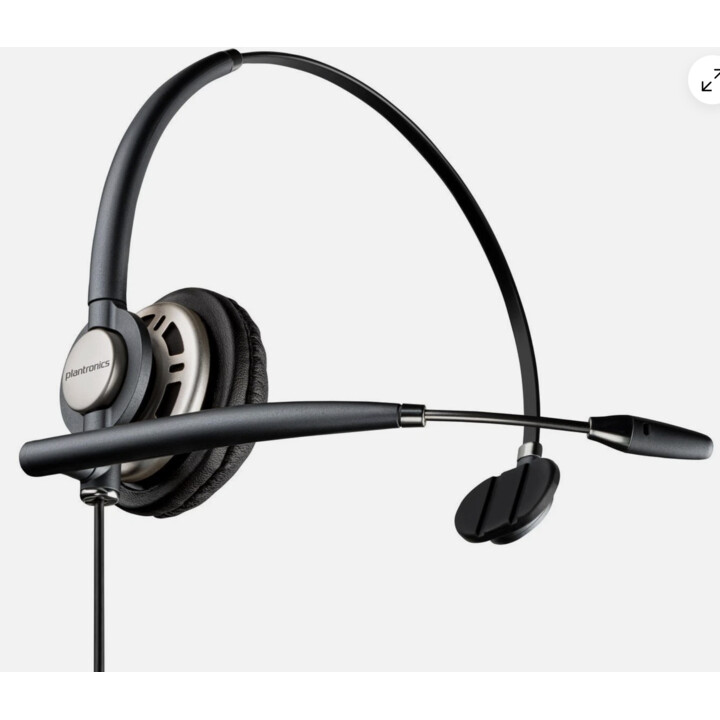 Casque filaire - EncorePro HW710 Single Ear Headset +Carry Case +Quick Disconnect POLY, Circumaural, Black, Silver