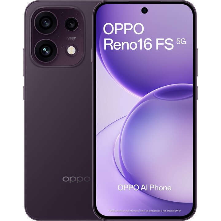 Smartphone Oppo Reno16 FS 5G, 8GB 512GB, 6,57 AMOLED, 6500mAh, Viola