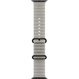 Correa «Ocean» gris translúcida de 49 mm - Acabado en titanio negro
