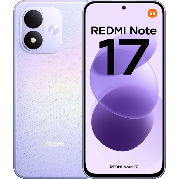 Smartphone Xiaomi Redmi Note 17 4G, 4 GB + 128 GB, display AMOLED da 6,99 pollici, batteria da 7700 mAh, viola