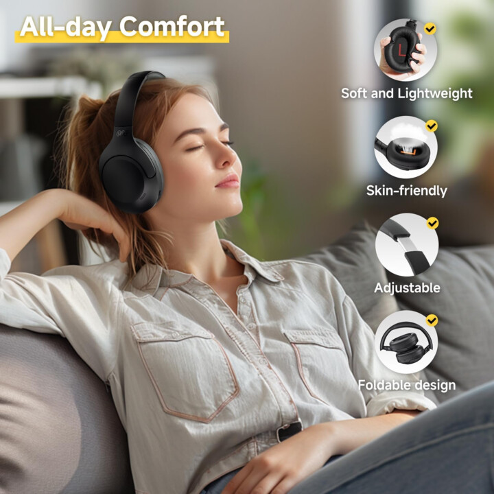 QCY H3 Lite ANC Black - Bluetooth Headphones