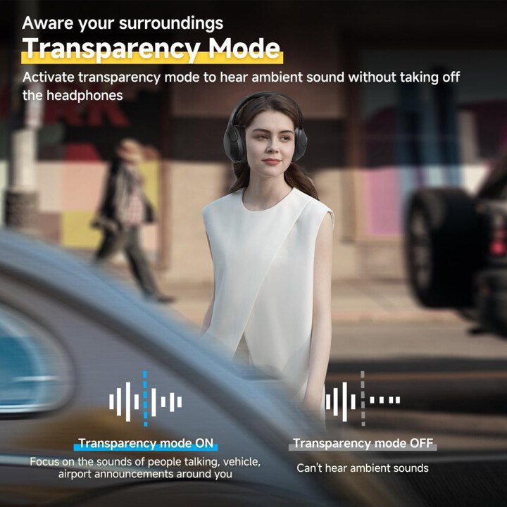 QCY H3 Lite ANC Black - Bluetooth Headphones
